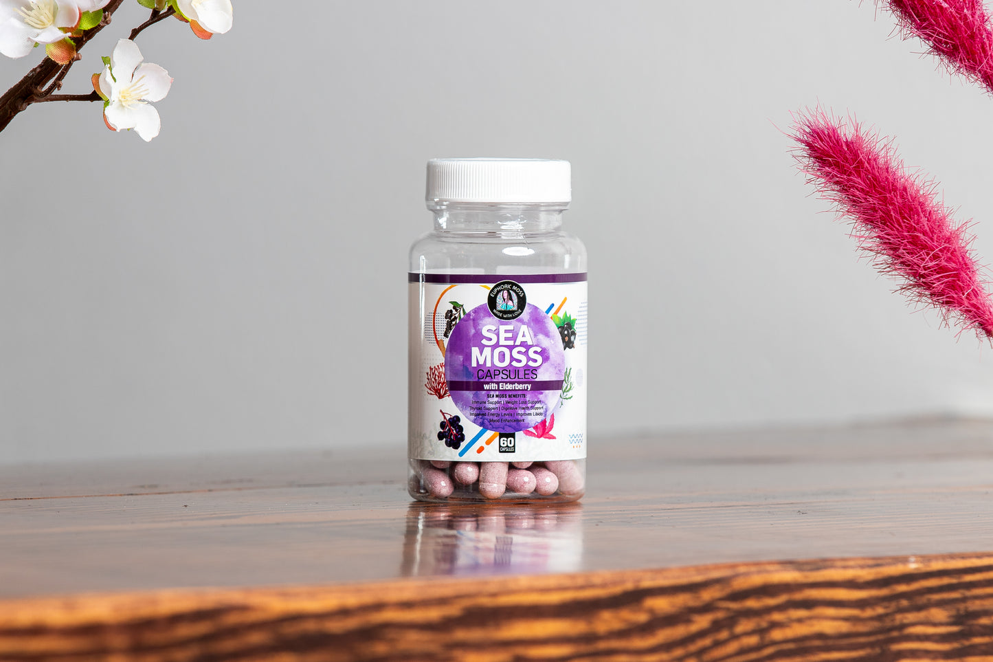 Vegan Sea Moss Capsules with Elderberry