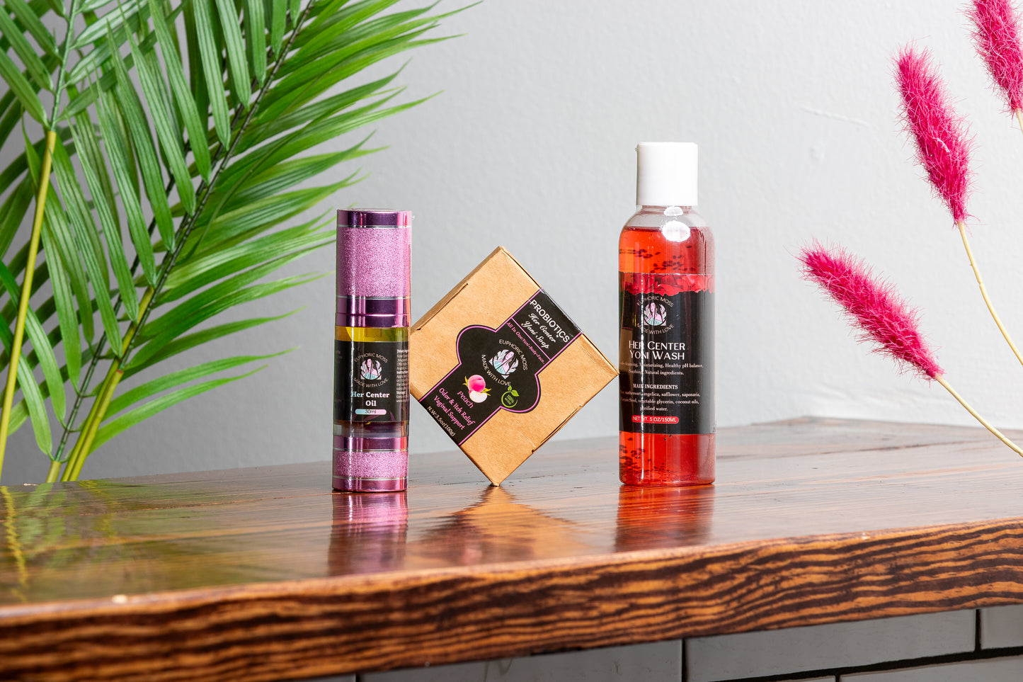 Her center Oil, Probiotic Soap & Feminine Wash Bundle