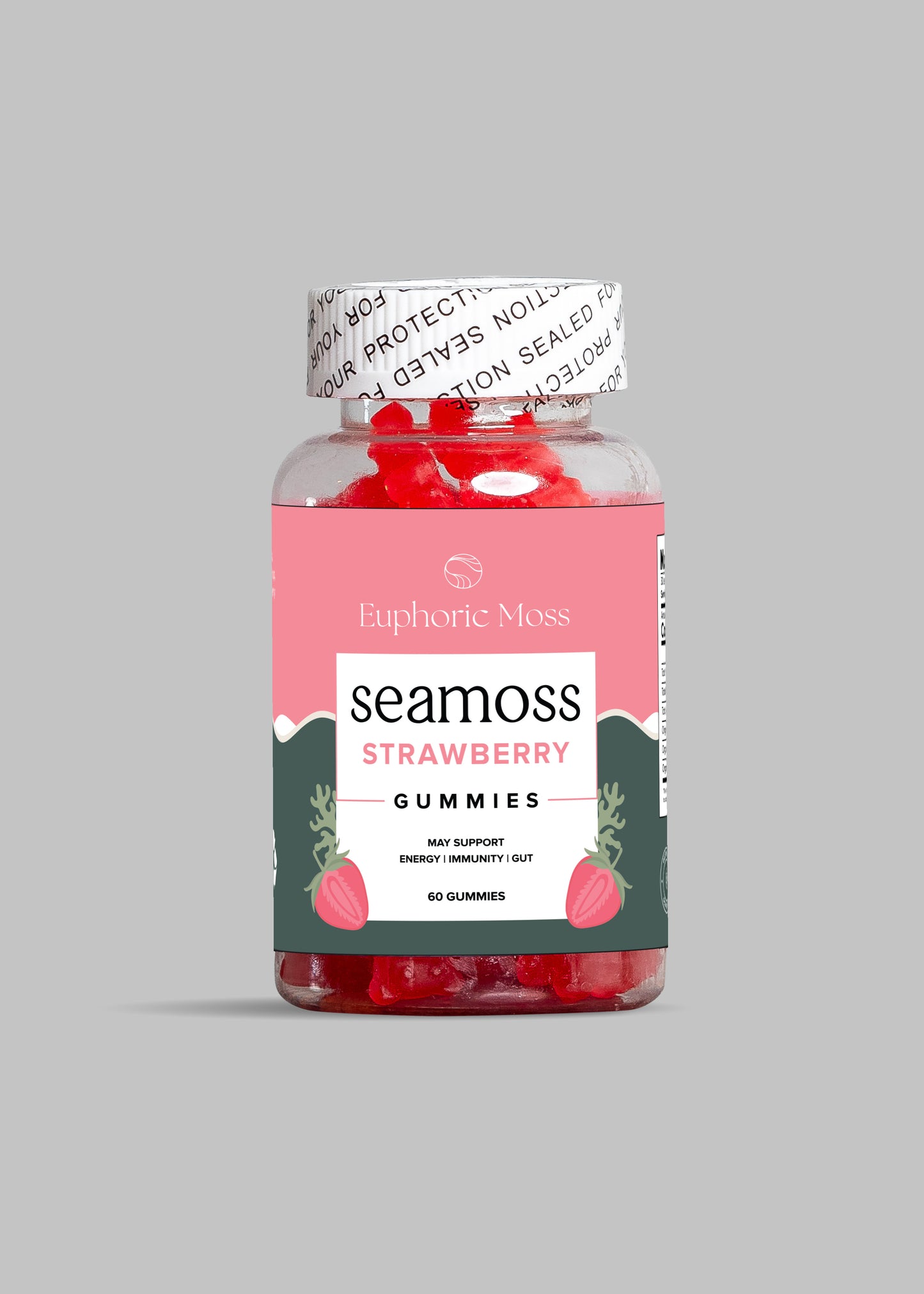 Strawberry Vegan Sea Moss Gummies